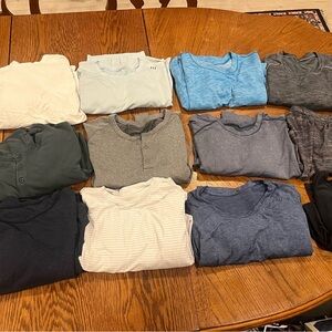 Lulu Townsend Blue and Gray Long Sleeve Tees